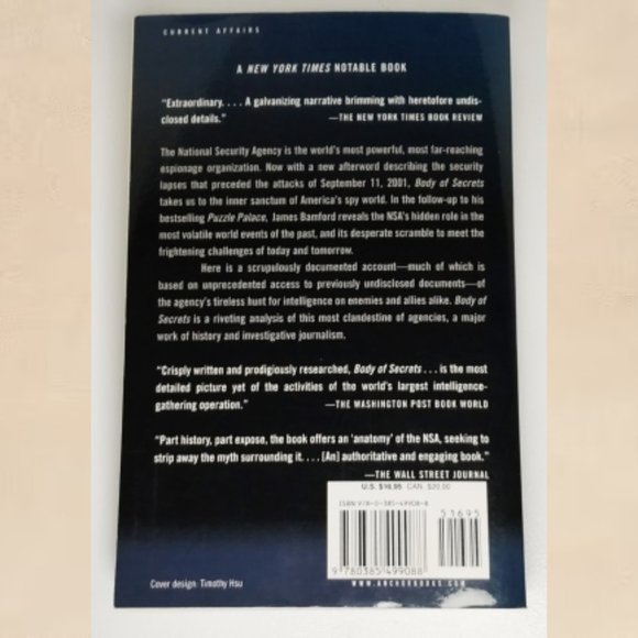 Political Science Reference Book: Body of Secrets by James Bamford Government - Picture 2 of 5